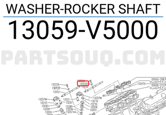 Nissan 13059V5000 WASHER-ROCKER SHAFT