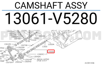 Nissan 13061V5280 CAMSHAFT ASSY