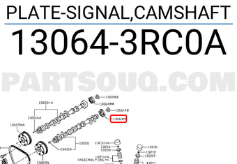 Nissan 130643RC0A PLATE-SIGNAL,CAMSHAFT