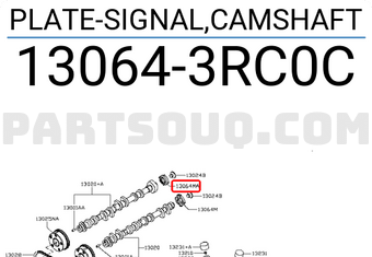 Nissan 130643RC0C PLATE-SIGNAL,CAMSHAFT