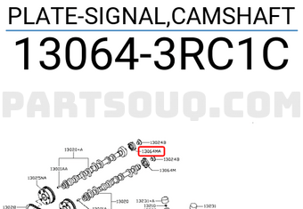 Nissan 130643RC1C PLATE-SIGNAL,CAMSHAFT