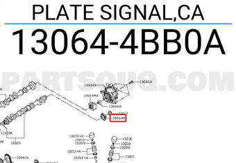 Nissan 130644BB0A PLATE SIGNAL,CA