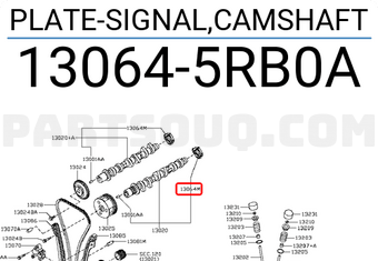 Nissan 130645RB0A PLATE-SIGNAL,CAMSHAFT