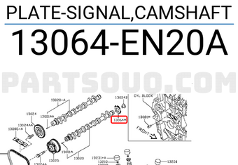 Nissan 13064EN20A PLATE-SIGNAL,CAMSHAFT