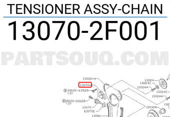 Nissan 130702F001 TENSIONER ASSY-CHAIN