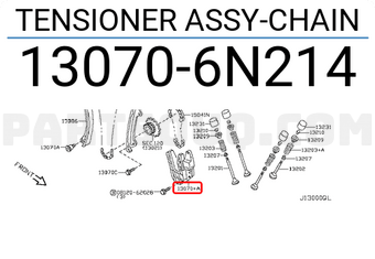 Nissan 130706N214 TENSIONER ASSY-CHAIN