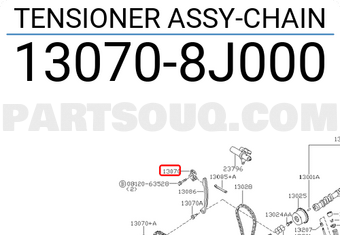 Nissan 130708J000 TENSIONER ASSY-CHAIN