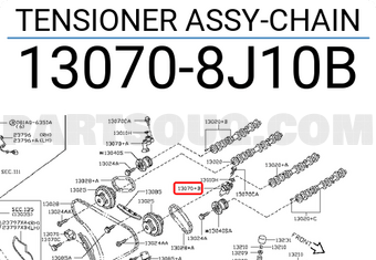 Nissan 130708J10B TENSIONER ASSY-CHAIN