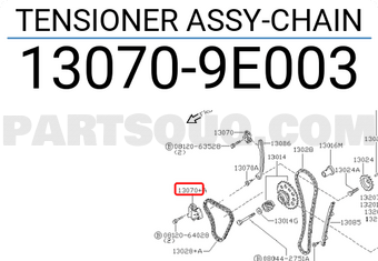 Nissan 130709E003 TENSIONER ASSY-CHAIN