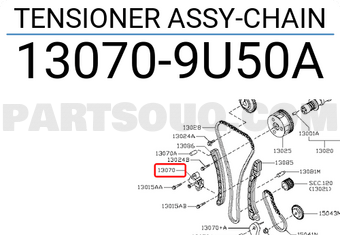 Nissan 130709U50A TENSIONER ASSY-CHAIN