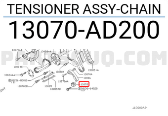 Nissan 13070AD200 TENSIONER ASSY-CHAIN