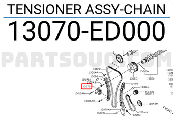 Nissan 13070ED000 TENSIONER ASSY-CHAIN