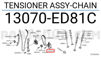 Nissan 13070ED81C TENSIONER ASSY-CHAIN