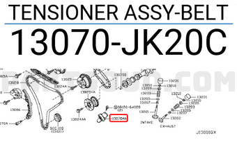 Nissan 13070JK20C TENSIONER ASSY-BELT