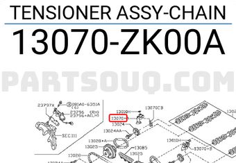 Nissan 13070ZK00A TENSIONER ASSY-CHAIN