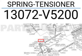 Nissan 13072V5200 SPRING-TENSIONER
