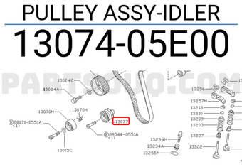 Nissan 1307405E00 PULLEY ASSY-IDLER