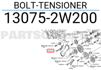 Nissan 130752W200 BOLT-TENSIONER