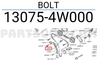 Nissan 130754W000 BOLT