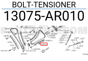 Nissan 13075AR010 BOLT-TENSIONER