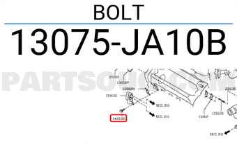 Nissan 13075JA10B BOLT