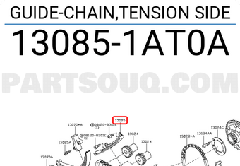Nissan 130851AT0A GUIDE-CHAIN,TENSION SIDE