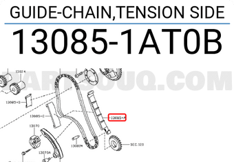 Nissan 130851AT0B GUIDE-CHAIN,TENSION SIDE