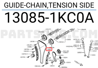 Nissan 130851KC0A GUIDE-CHAIN,TENSION SIDE