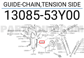 Nissan 1308553Y00 GUIDE-CHAIN,TENSION SIDE