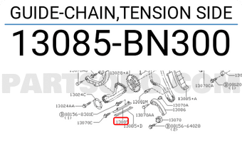 Nissan 13085BN300 GUIDE-CHAIN,TENSION SIDE