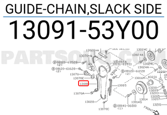 Nissan 1309153Y00 GUIDE-CHAIN,SLACK SIDE