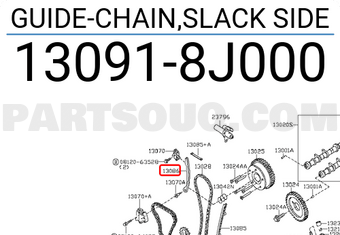 Nissan 130918J000 GUIDE-CHAIN,SLACK SIDE