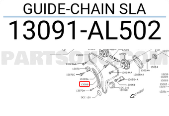 Nissan 13091AL502 GUIDE-CHAIN SLA