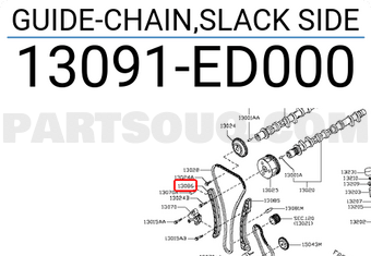 Nissan 13091ED000 GUIDE-CHAIN,SLACK SIDE