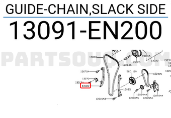 Nissan 13091EN200 GUIDE-CHAIN,SLACK SIDE