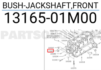 Nissan 1316501M00 BUSH-JACKSHAFT,FRONT