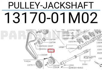 Nissan 1317001M02 PULLEY-JACKSHAFT