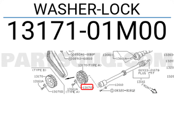 Nissan 1317101M00 WASHER-LOCK