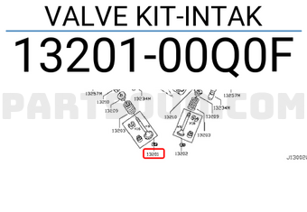 Nissan 1320100Q0F VALVE KIT-INTAK