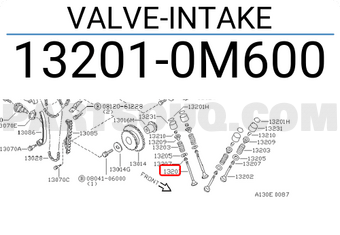 Nissan 132010M600 VALVE-INTAKE