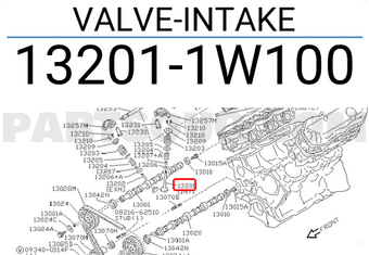 Nissan 132011W100 VALVE-INTAKE