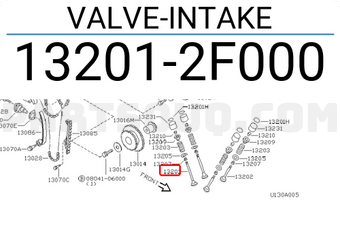 Nissan 132012F000 VALVE-INTAKE