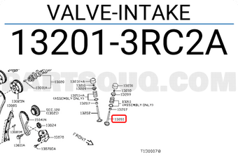Nissan 132013RC2A VALVE-INTAKE