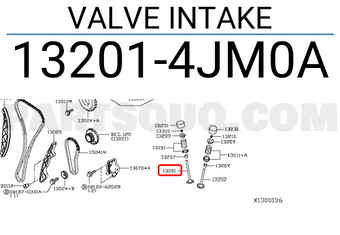 Nissan 132014JM0A VALVE INTAKE