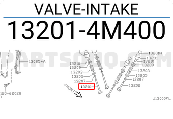 Nissan 132014M400 VALVE-INTAKE