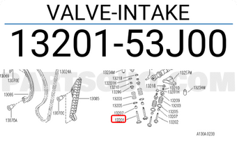 Nissan 1320153J00 VALVE-INTAKE