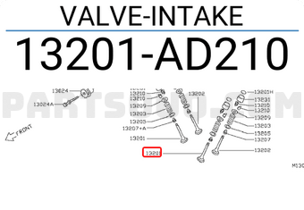 Nissan 13201AD210 VALVE-INTAKE