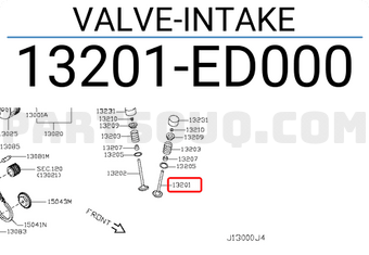 Nissan 13201ED000 VALVE-INTAKE