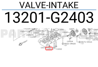 Nissan 13201G2403 VALVE-INTAKE