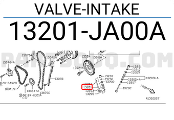 Nissan 13201JA00A VALVE-INTAKE